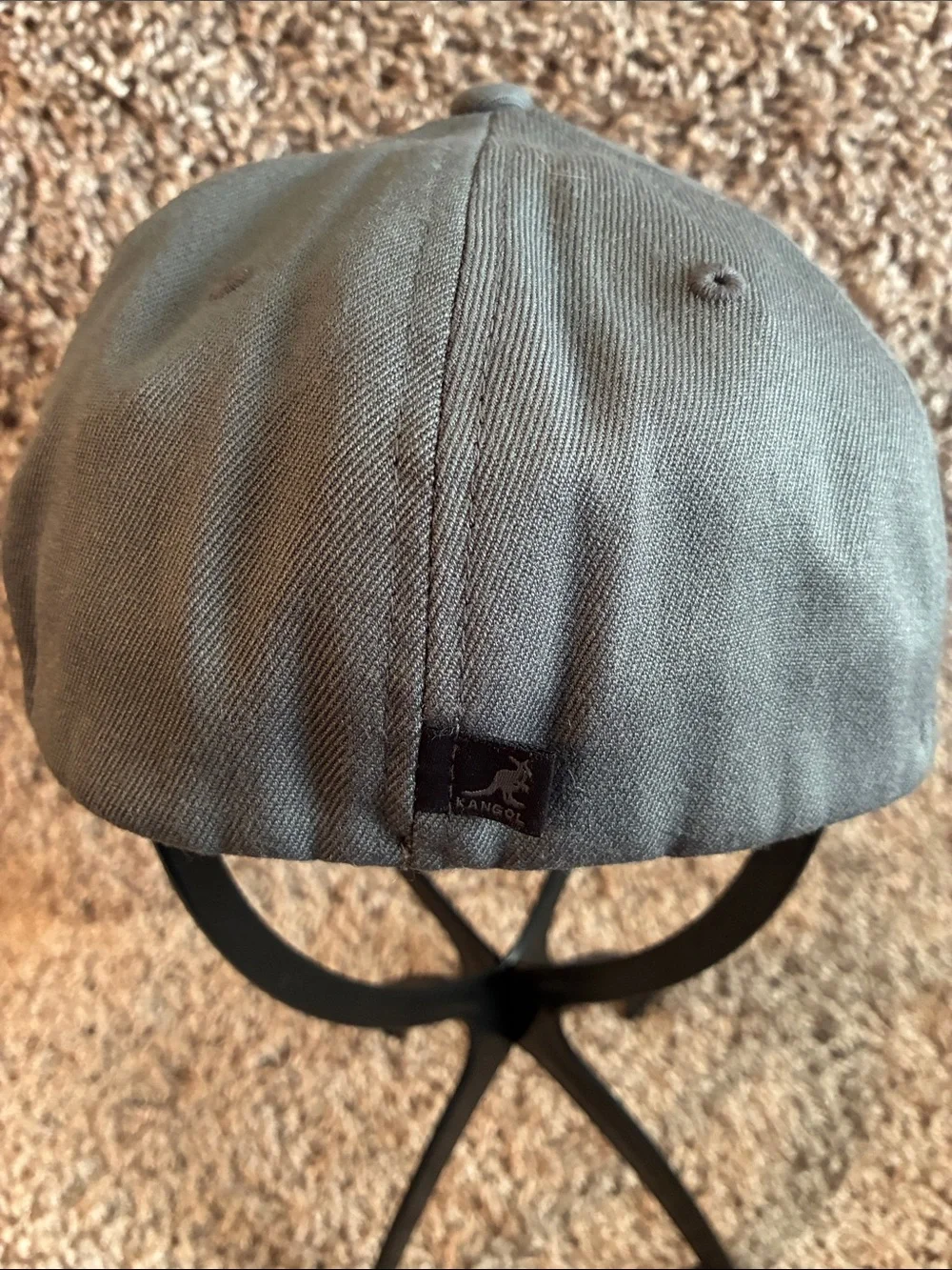 Kangol Charcoal Gray Kangaroo Logo Fitted Flexfit Cap